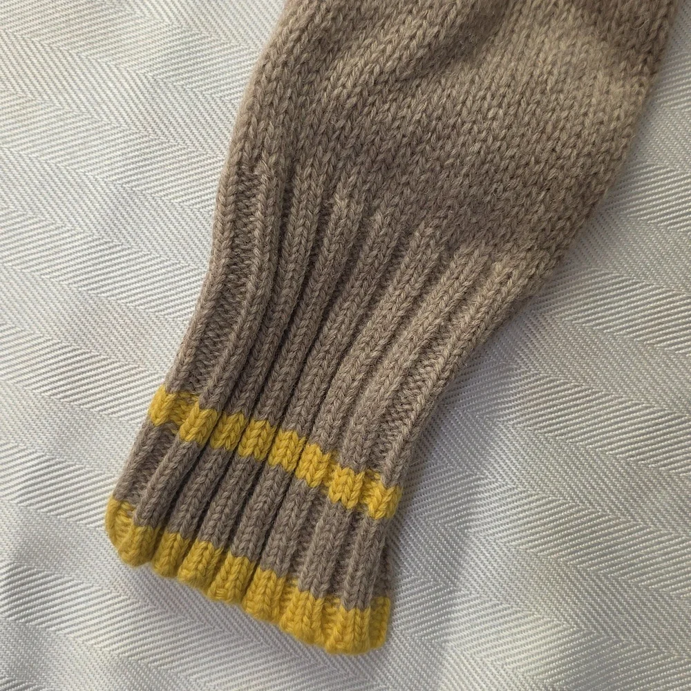 Marc Jacobs Beige‎ and Yellow Ruffle Cardigan